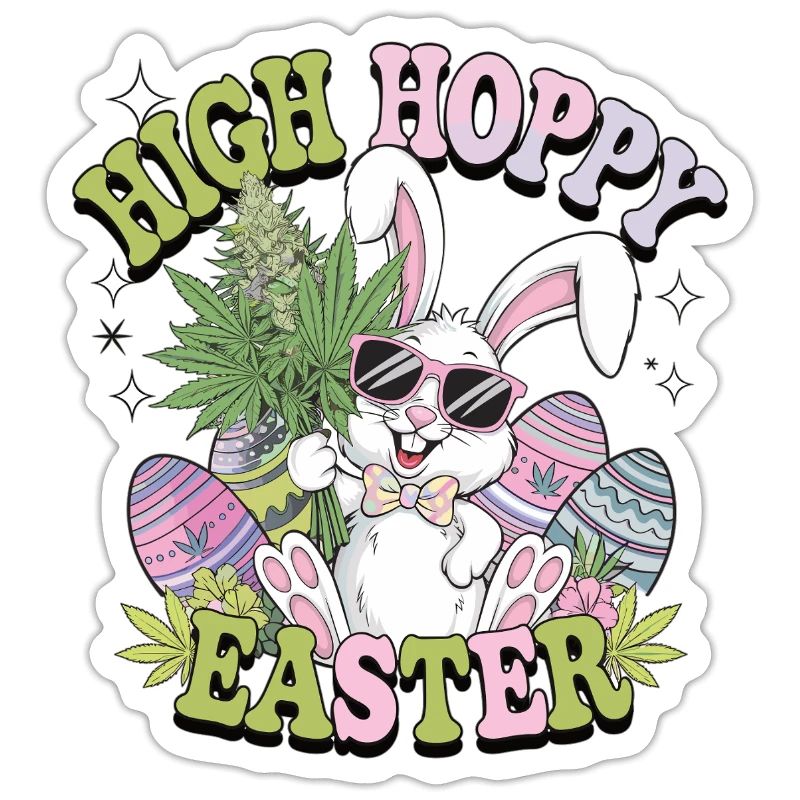Funny Easter Bunny with Weed – High Hoppy Easter