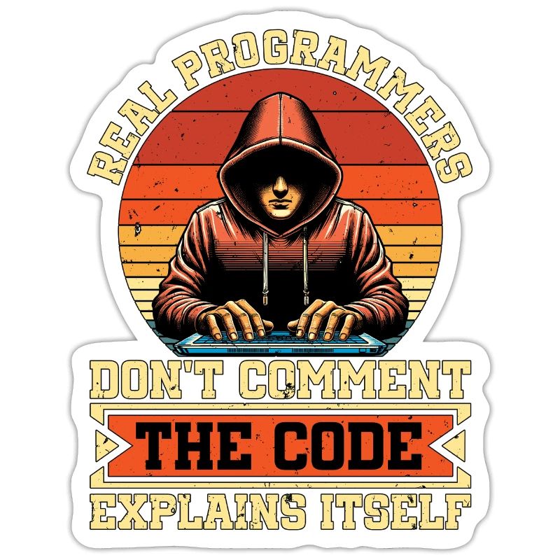 Coder Real Programmers Don't Comment Web Developer