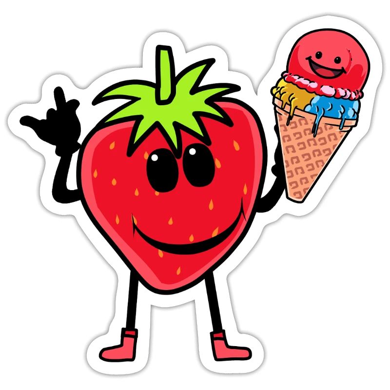 Erdbeerer Erdbeere Eis Eiscrem Eiskrem Kinder