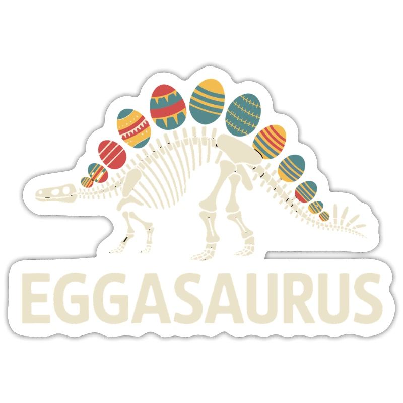 Eggasaurus Dinosaur Skeleton with Easter Eggs