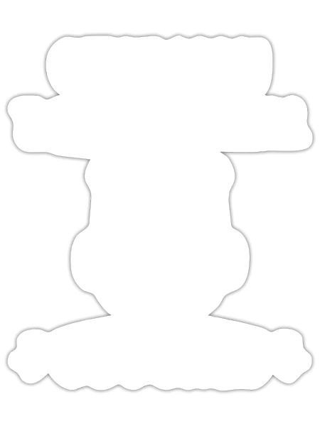 Couches - Sticker taille S (10 x 10 cm) - blanc mat - Devant