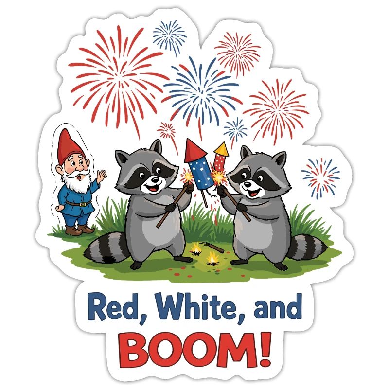 Raton laveur 4 juillet Feu d’artifice