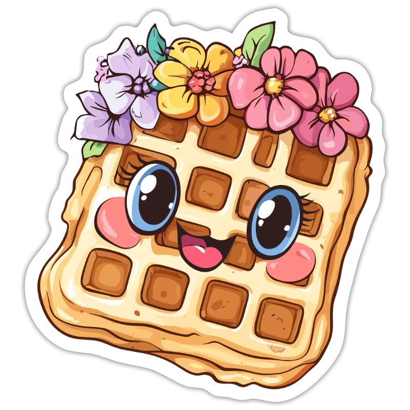 Gaufre aux fleurs