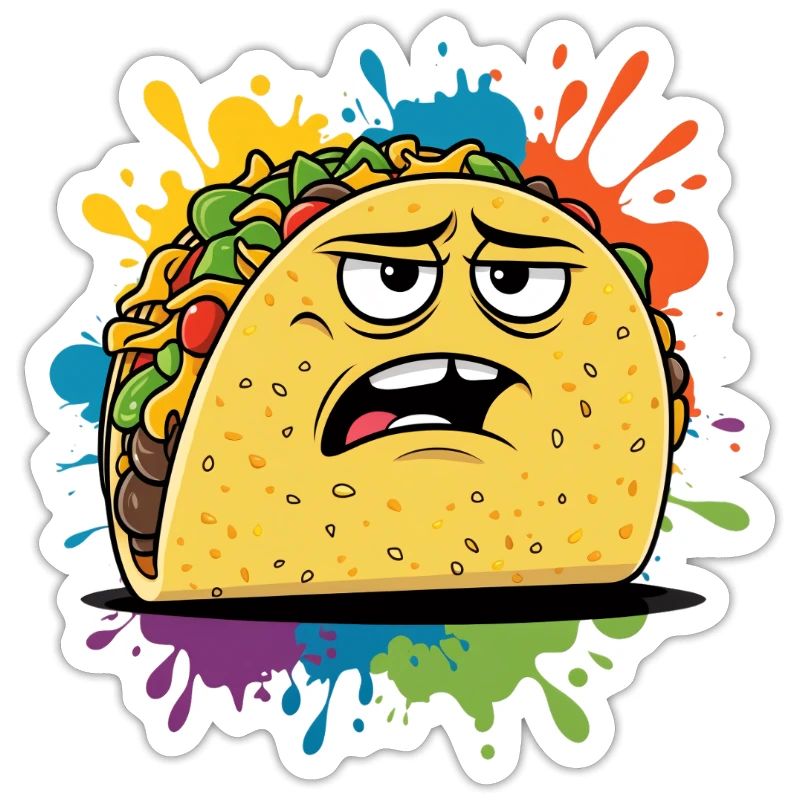 Graphique de taco élégant avec expression