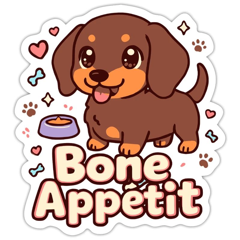 Conception d’appétit d’os de teckel mignon