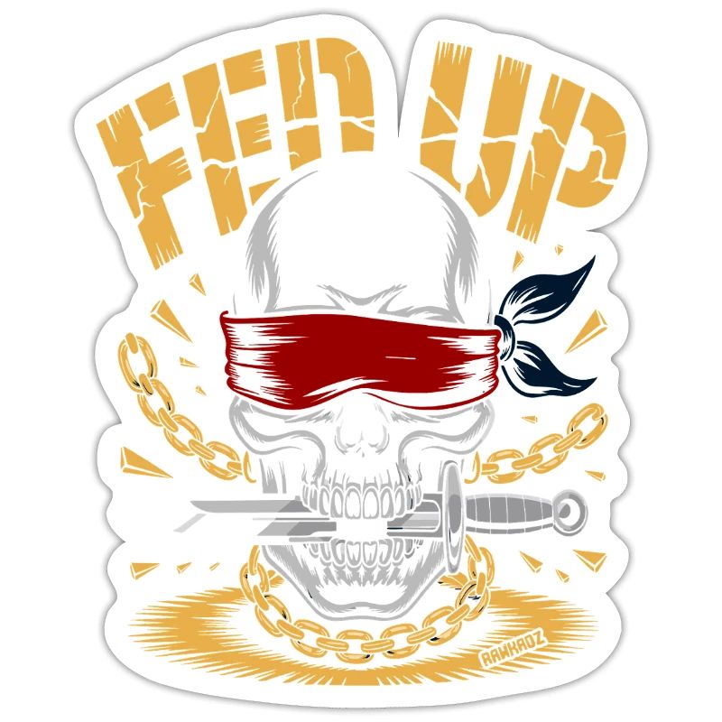 Blind skull with chain, muzzle full