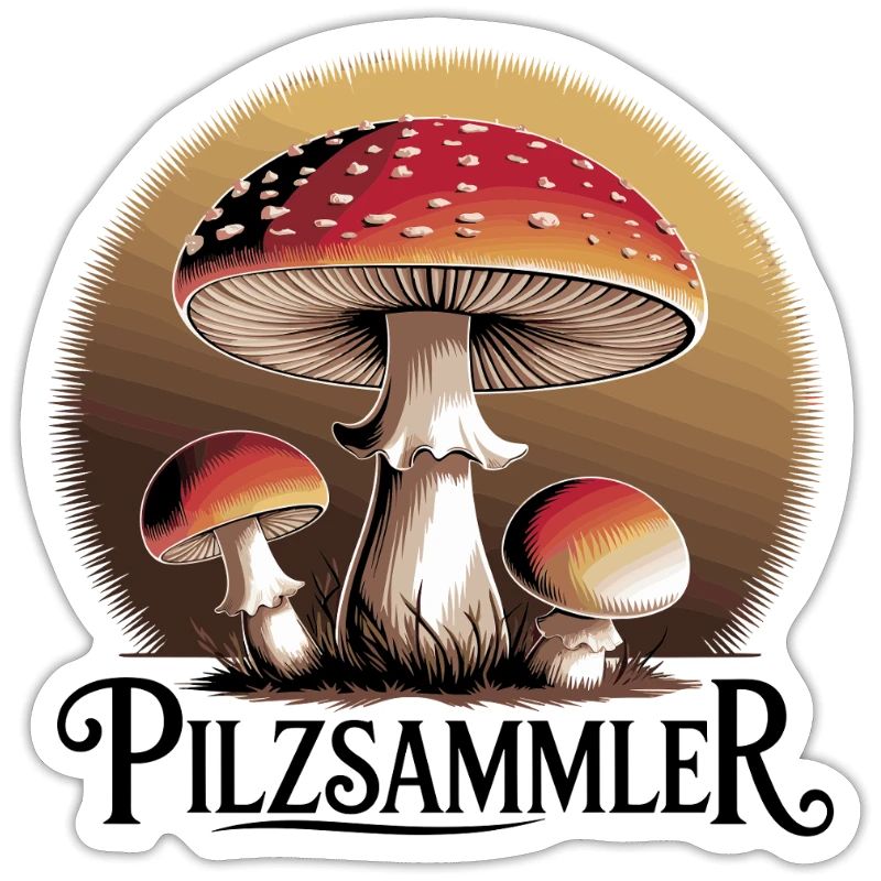 Mystical toadstools in the moonlight