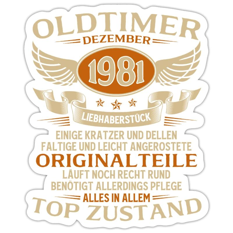44. Geburtstag Geschenk Oldtimer Dezember 1981