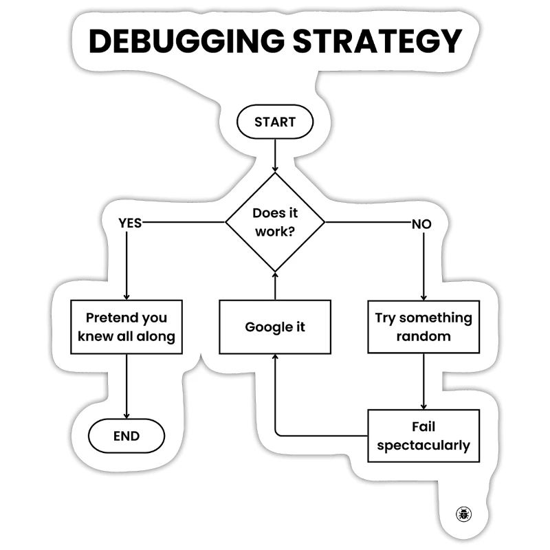 Debugging Strategy Flowchart - Does It Work Gift