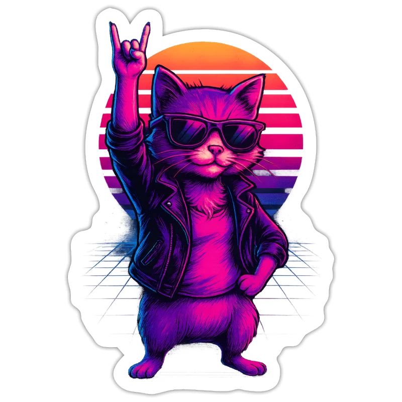 Synthwave Chat Chat Retro Sunset