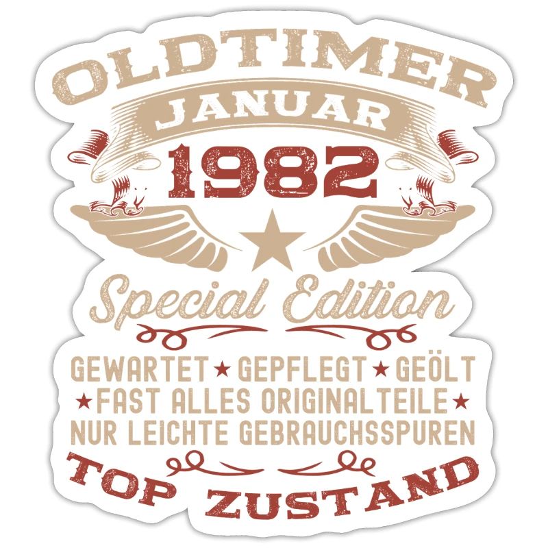 44. Geburtstag Geschenk Oldtimer Januar 1982