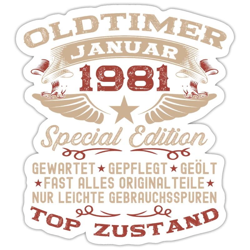 45. Geburtstag Geschenk Oldtimer Januar 1981