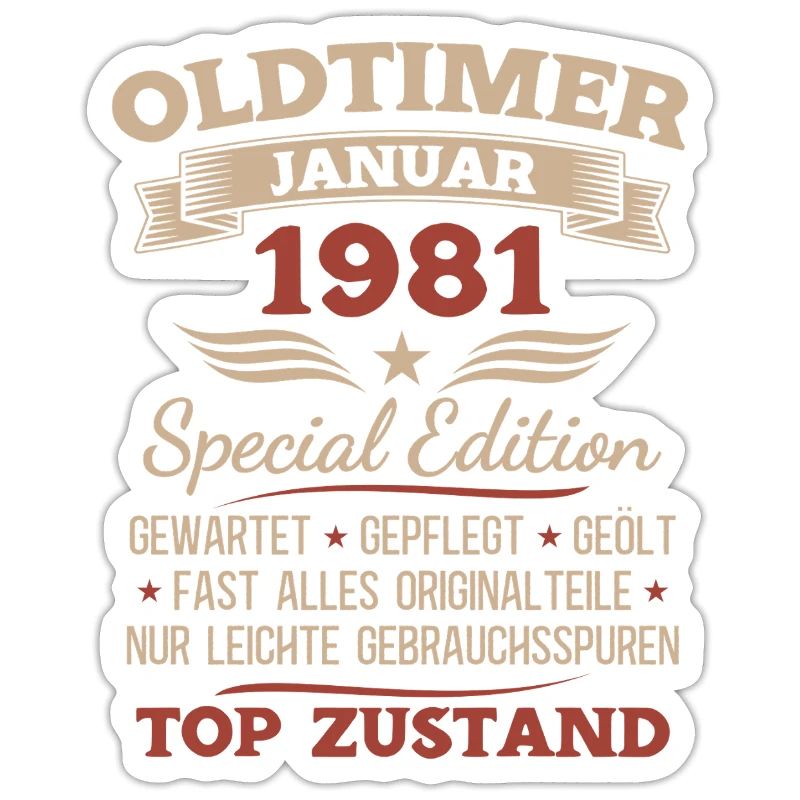 45. Geburtstag Geschenk Oldtimer Januar 1981