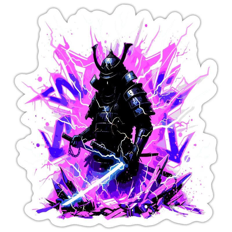 Cyber Samurai – Synthwave Katana Geist
