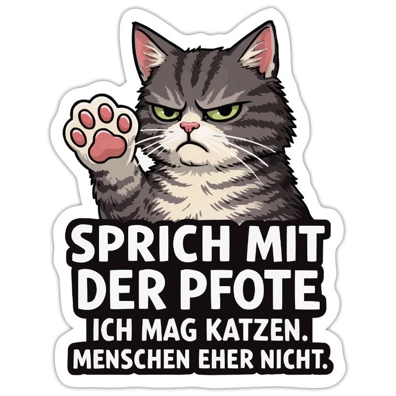 Sprich mit der Pfote – Grumpy Katze