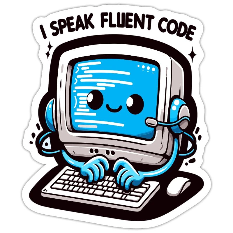 I Speak Fluent Code Retro Computer