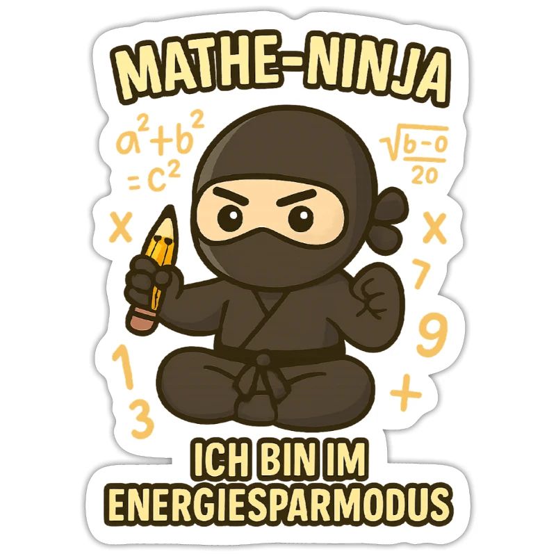 Funny math ninja for math teacher