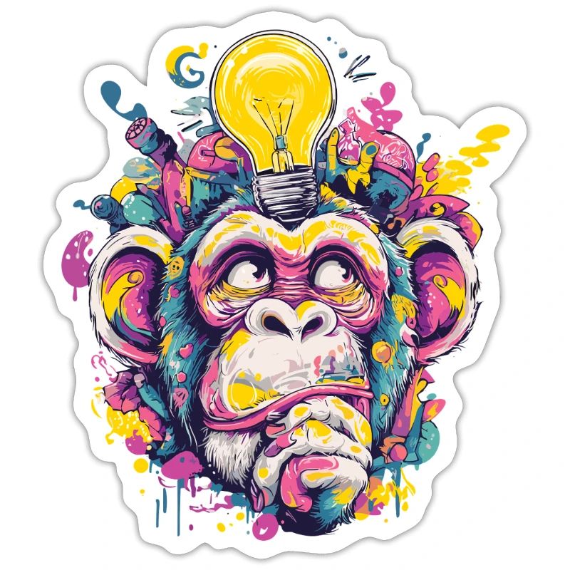 Glowing Monkey Graffiti