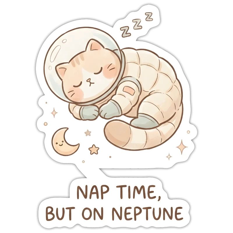 Nap Neptune | Chat de l’espace mignon