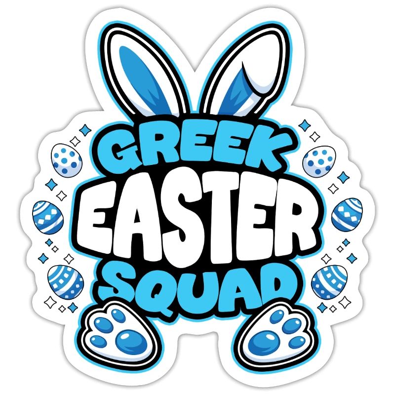 Greek Easter Squad Easter Bunny Easter Egg