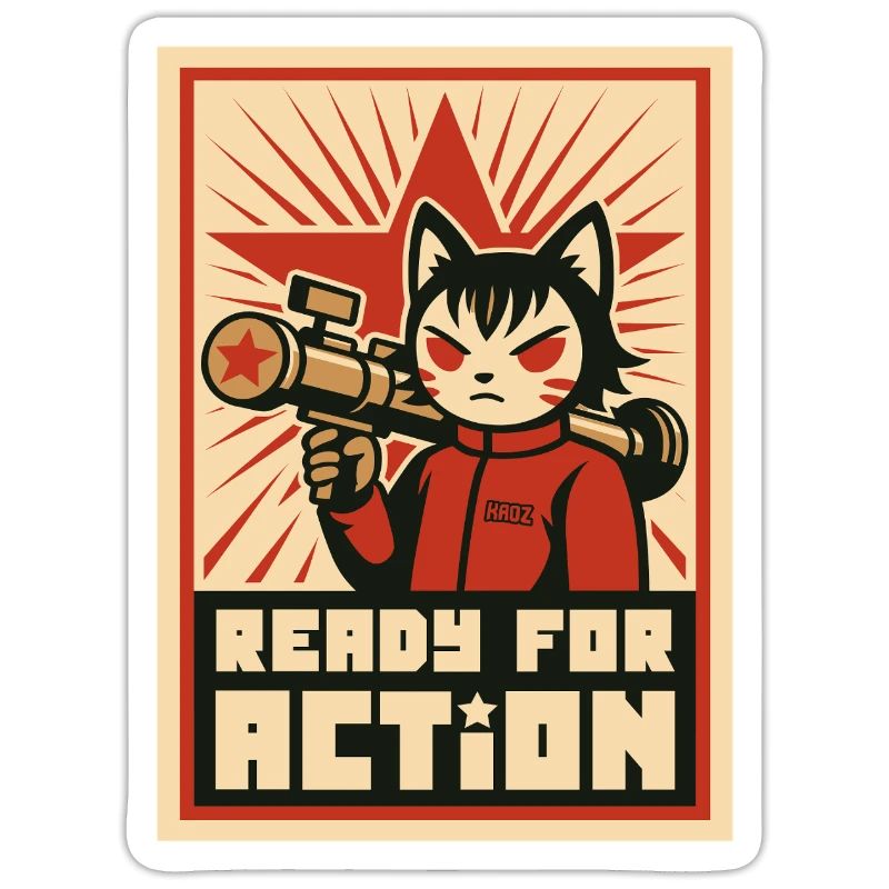 Retro Cat Commando: Bereit für den Einsatz