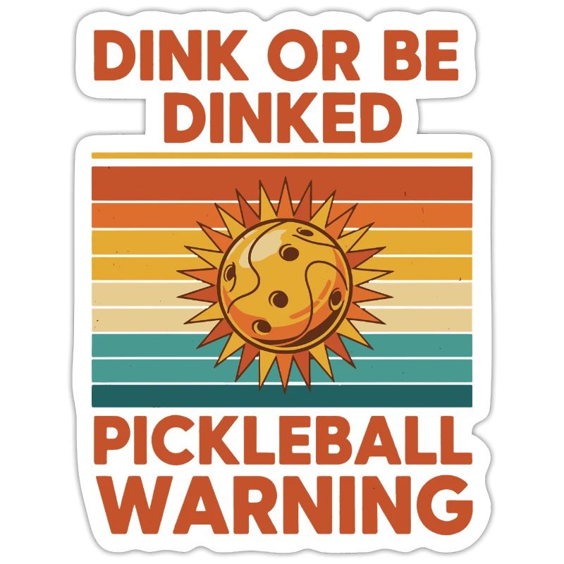 Pickleball-lustiger Spieler Dink Oder Werde Dinked