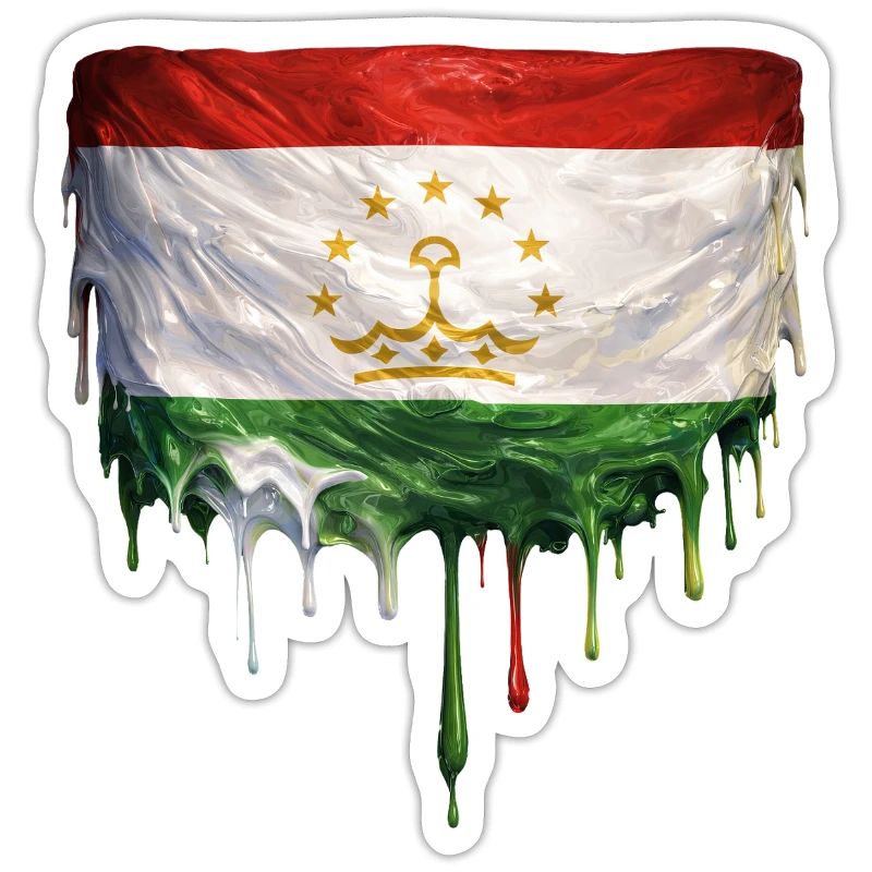 Gouttes de graffitis du drapeau tadjik