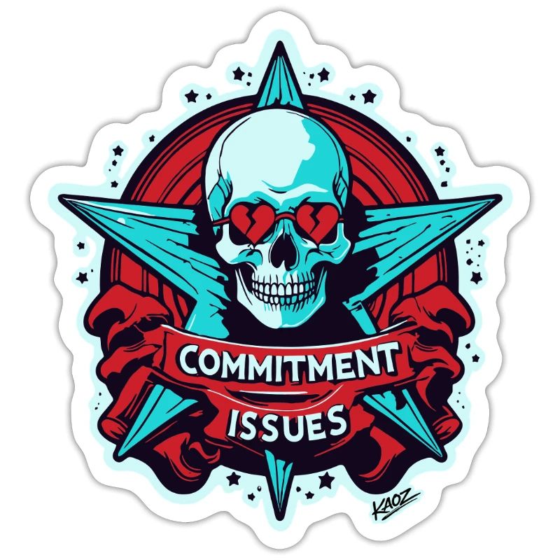 Commitment Issues Skull Badge