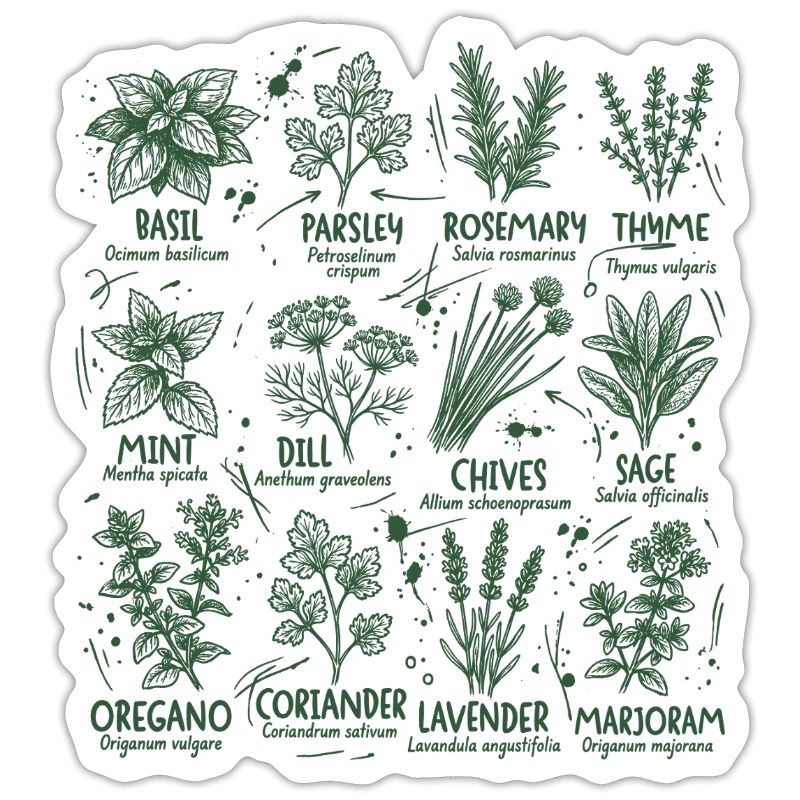 Herbs Botany Kitchen basilic Romarin