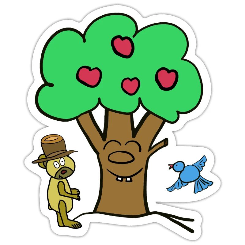 Apple Tree Tree Teddy Bear Summer Child
