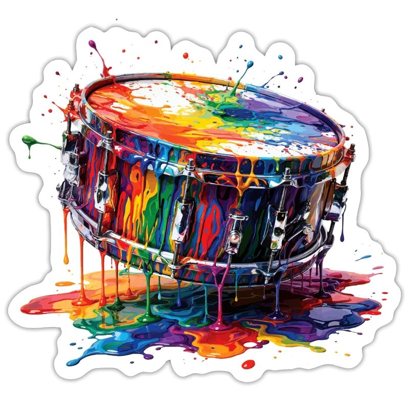 Snaredrum mit tropfender Farbe