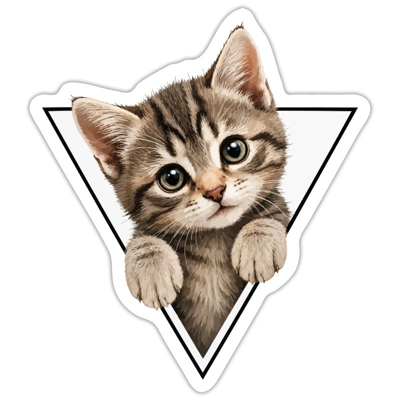 Chaton dans le triangle