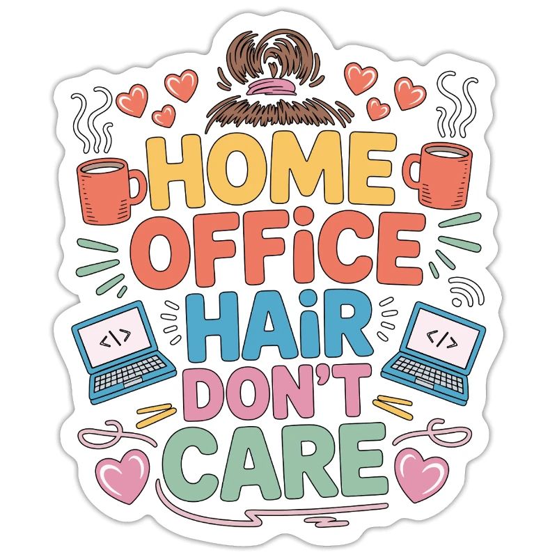 Remote Developer Home Office Hair Web Developer