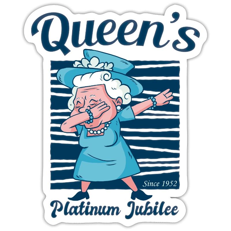 Dabbing British Queen Monarchy Platinum Jubilee