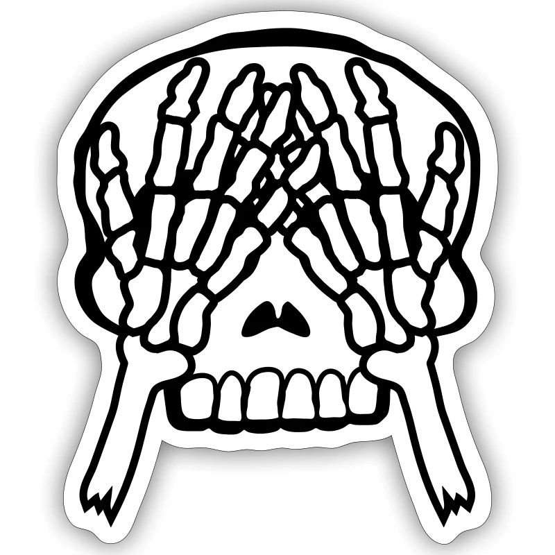 Nothing see skull hands
