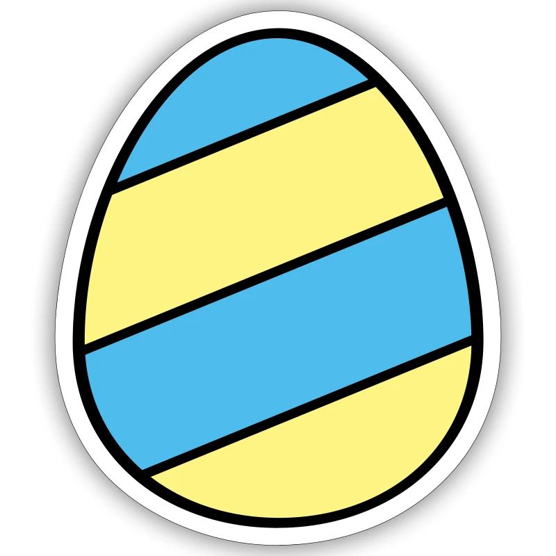 Easter egg striped
