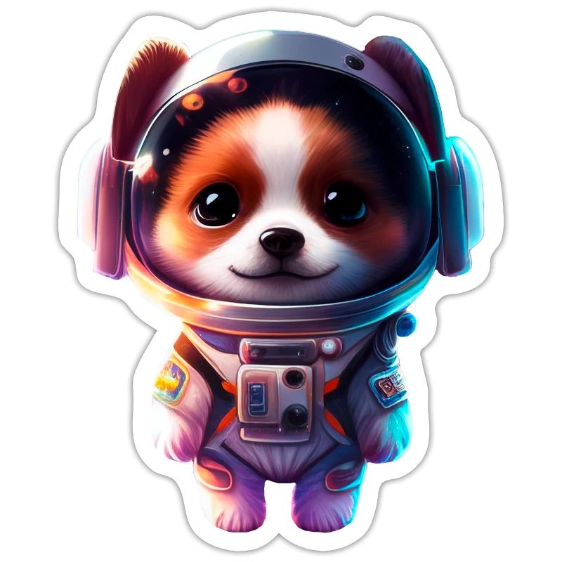 mignon Korgi dans une combinaison spatiale