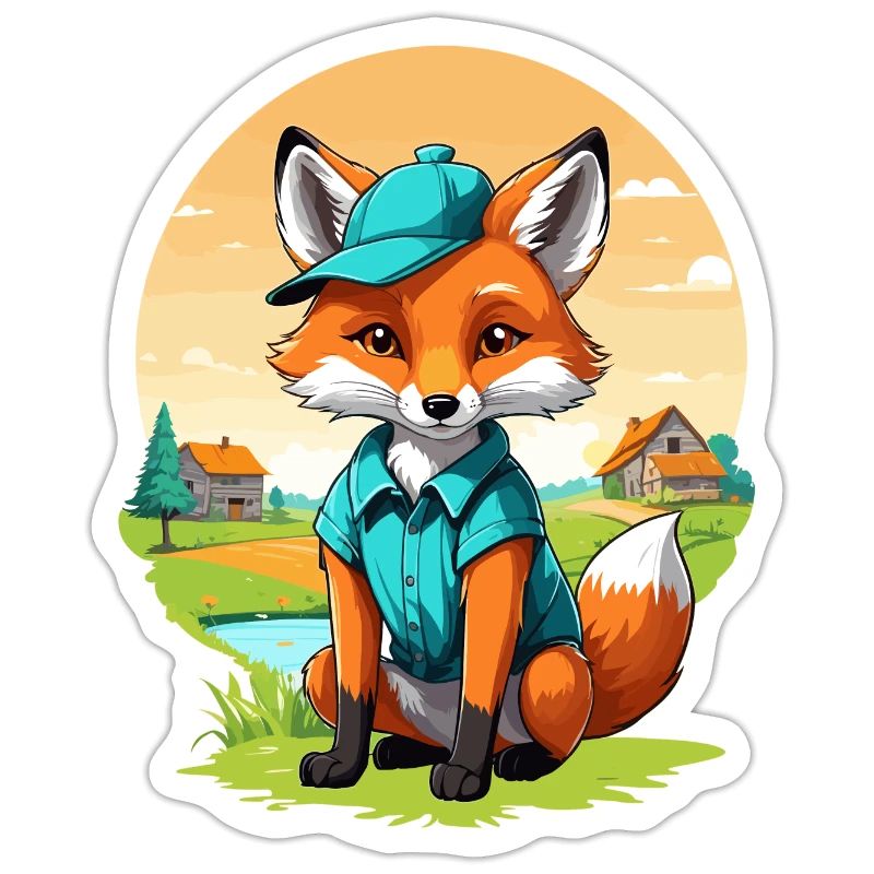 Fox with cap