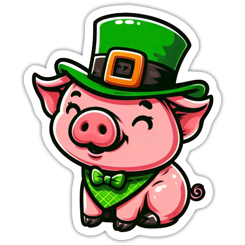 Dessin animé mignon de cochon de Saint-Patrick