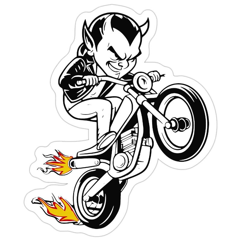 Devil on a motorcycle