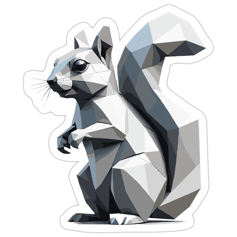 Écureuil - Mignon design de polygone bas