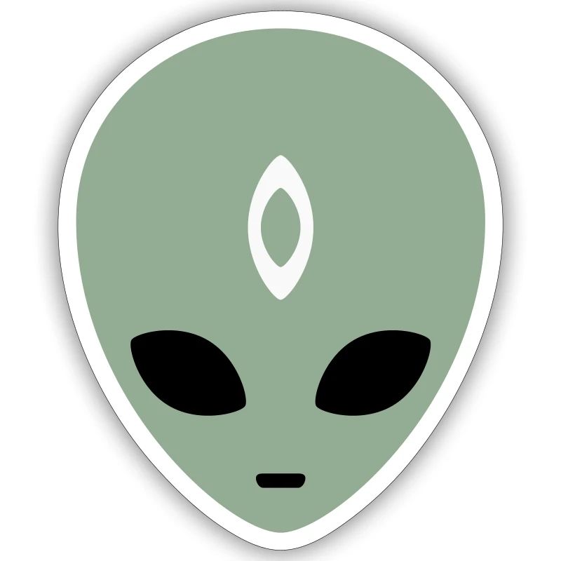 Alien Head Third Eye (three colours)