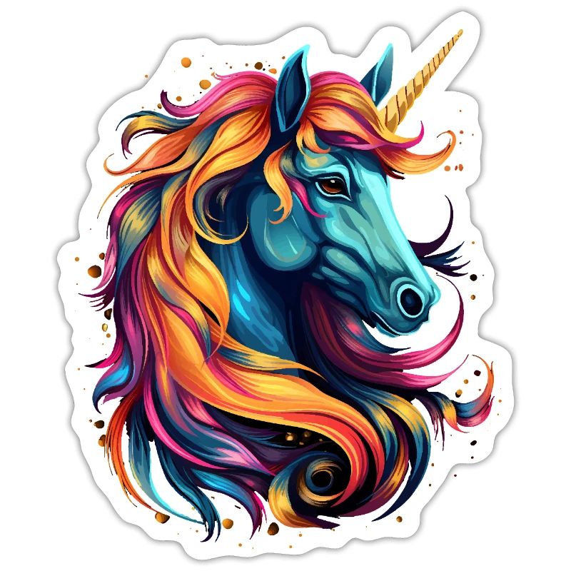 Regenbogen-Einhorn Kopfkunst