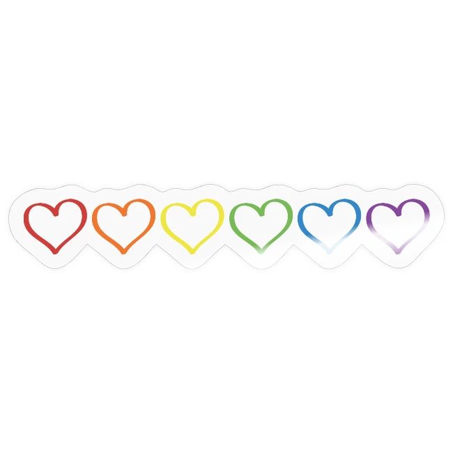 Pride Hearts Outline