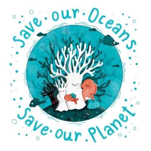 Save our Oceans - Save our Planet - Korallen - Sticker