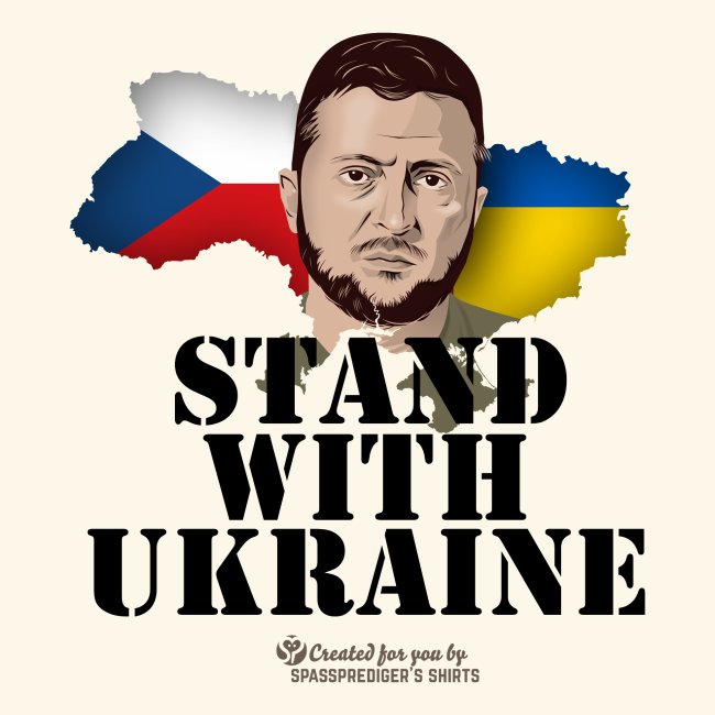 Ukraine Tschechien Unterstützer T-Shirt Design