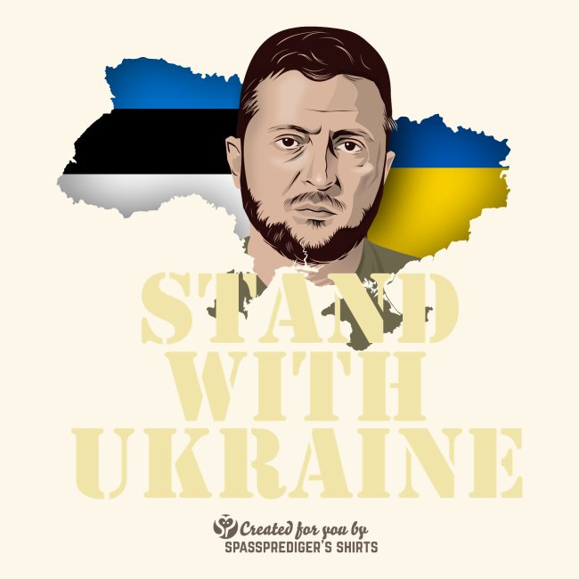 Selenskyj T-Shirt Estland Stand with Ukraine