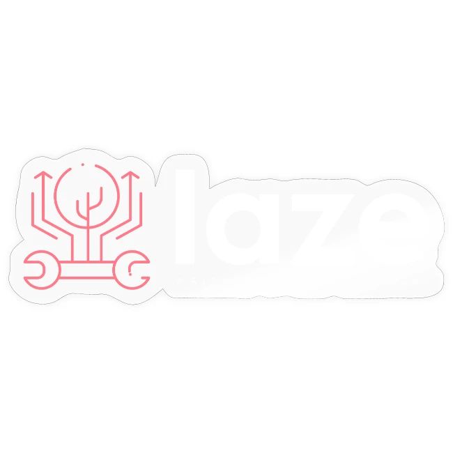 laze colored logo + inscription