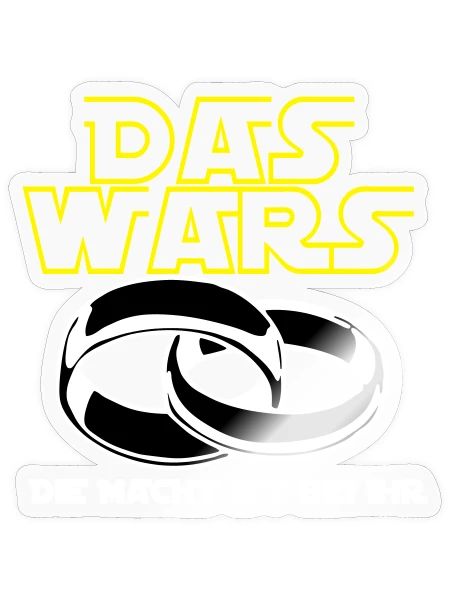 Junggesellenabschied , die Macht ist bei ihr(25) - Sticker Größe S (10 x 10 cm) - Transparent glänzend - Vorne