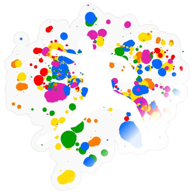 Buntes Baseball Design mit Regenbogenfarben